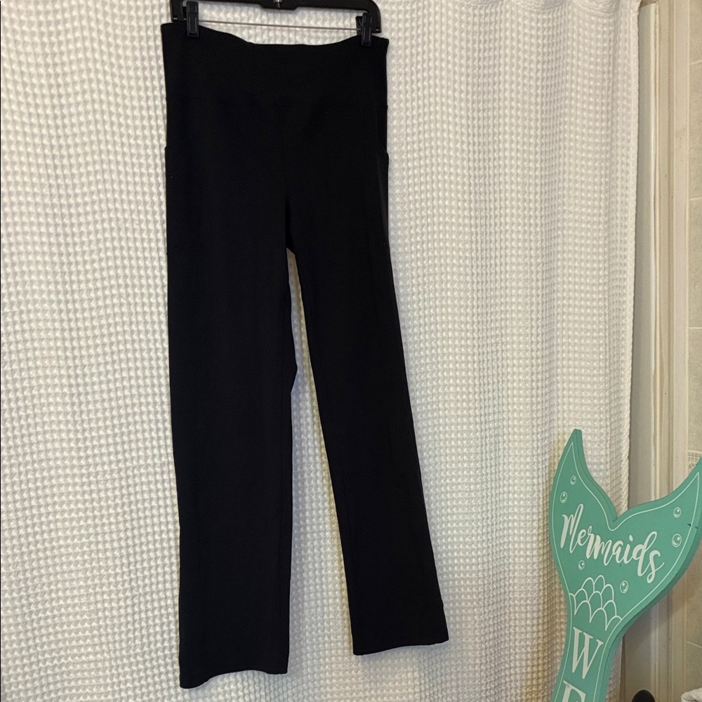 Black Straight-Leg Pants